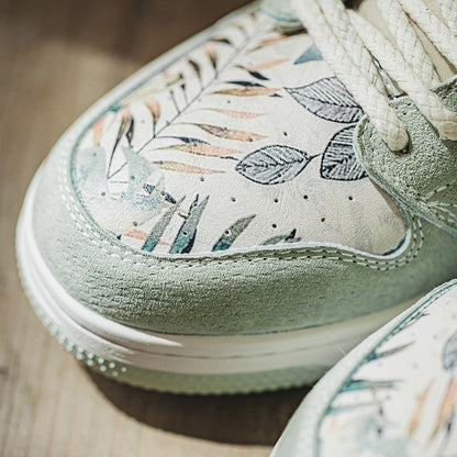 Verdant Impression, Watercolor Sneakers