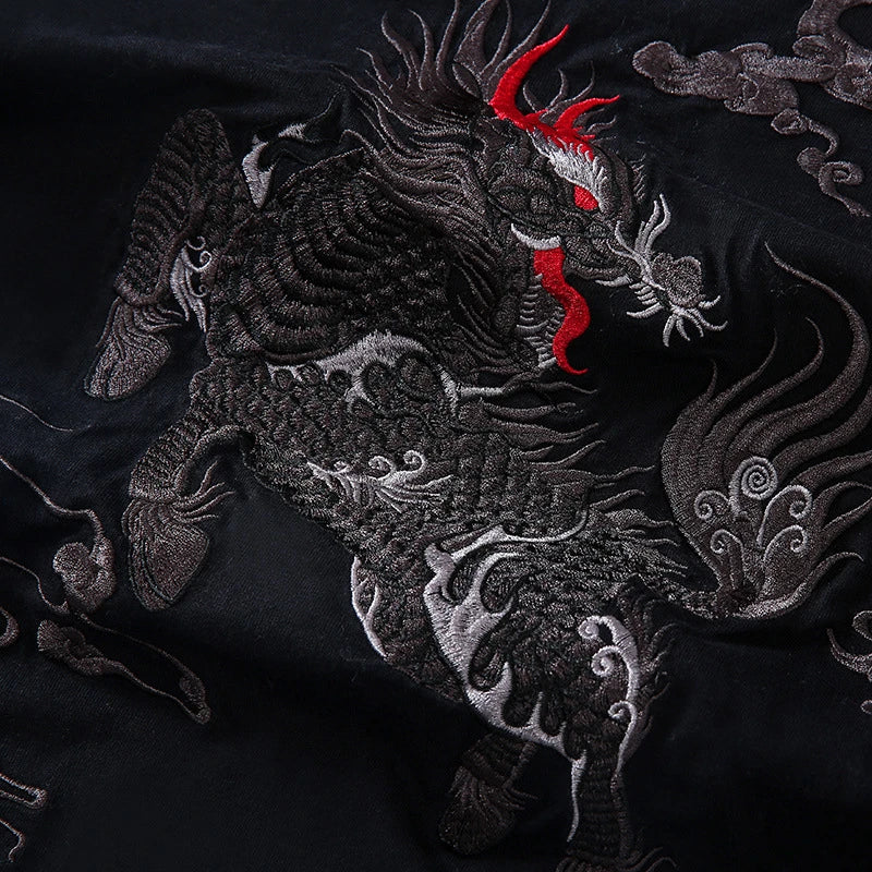 Qilin Embroidered T-shirt