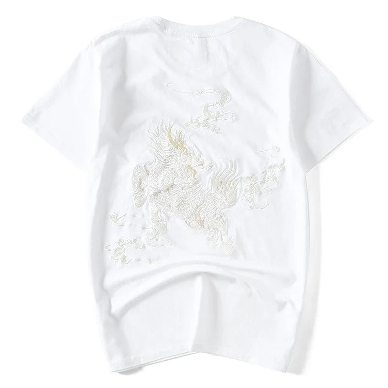 Qilin Embroidered T-shirt