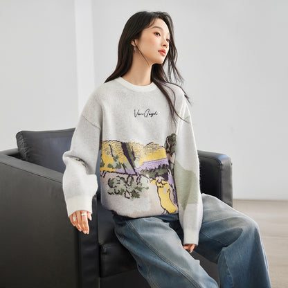 A Walk at Twilight, Van Gogh Knit Sweater