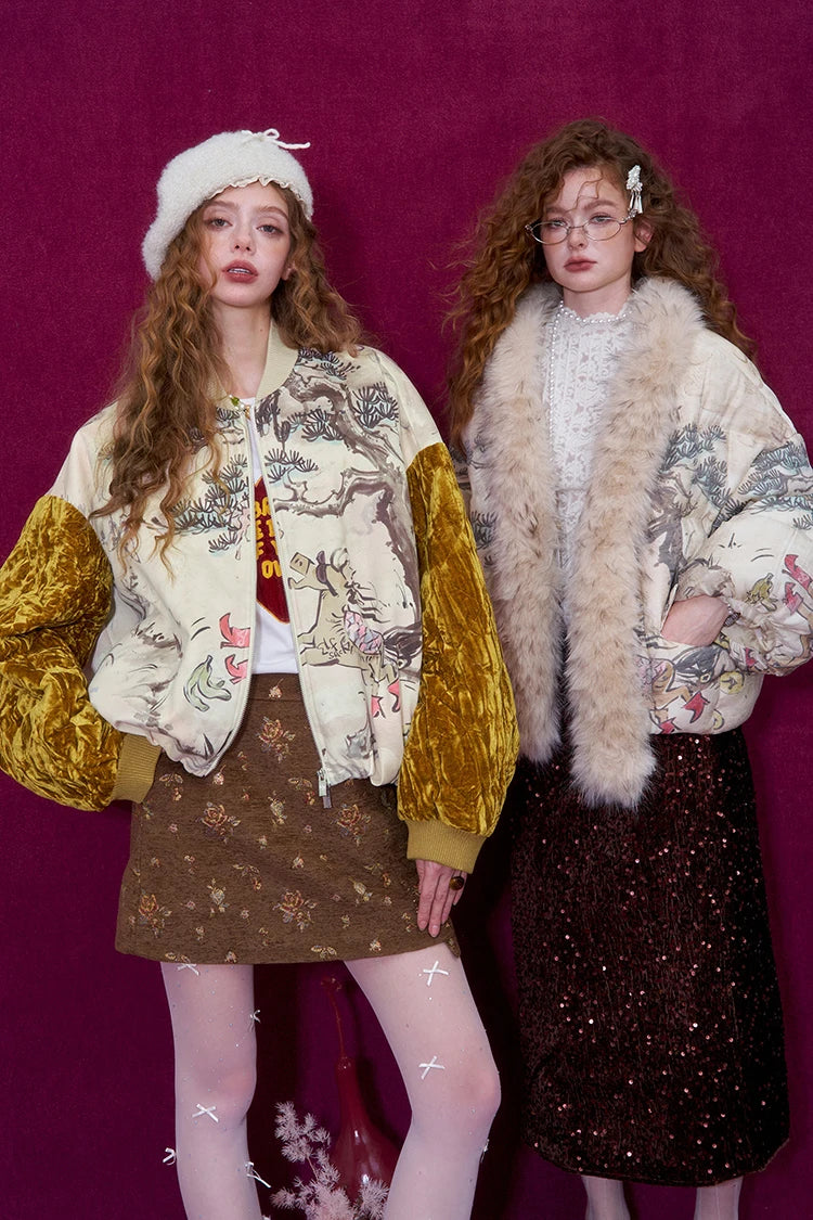 Horse & Pine Velvet Jacket