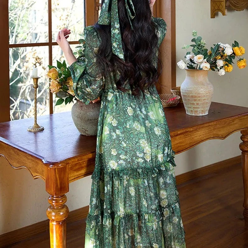 Van Gogh Roses, Fluffy Long Dress