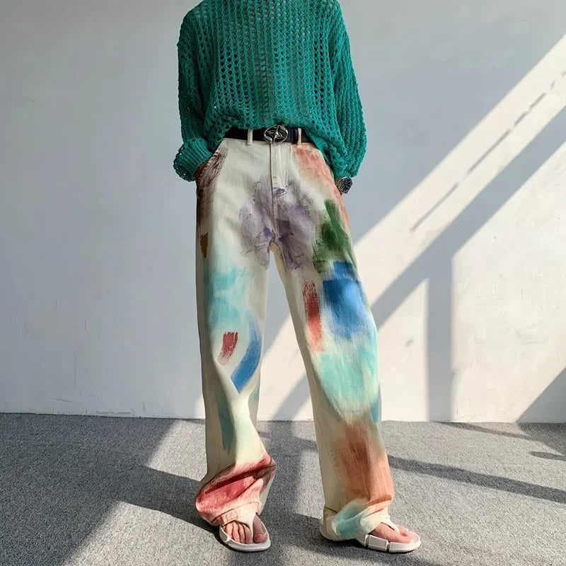 Painted Art Baggy Jeans