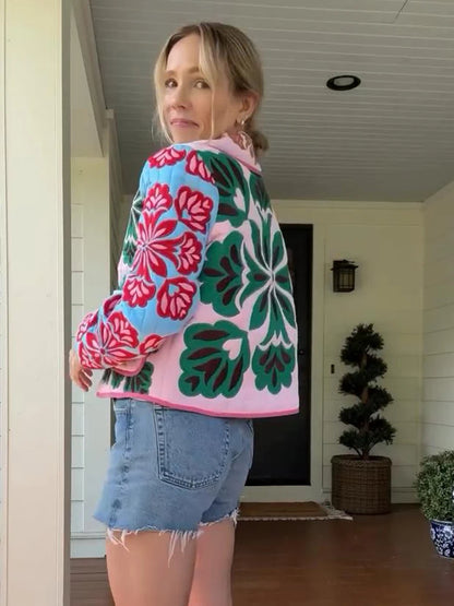 Vintage Floral Quilted Jacket