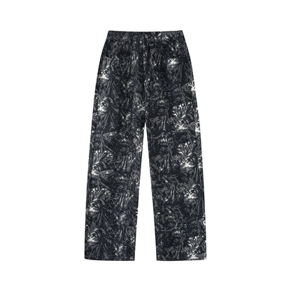 Floral Print Straight-Leg Jeans