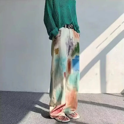 Painted Art Baggy Jeans
