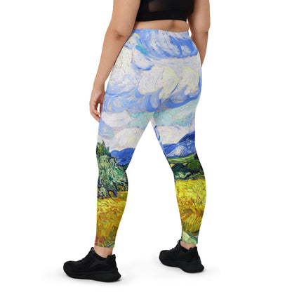 Wheat Field with Cypresses Leggings