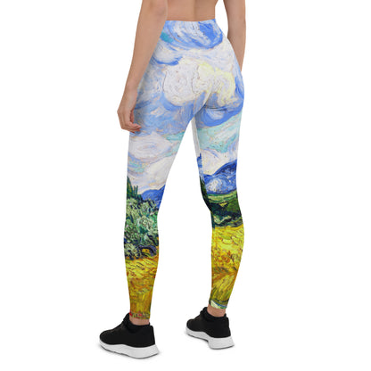 Wheat Field with Cypresses Leggings