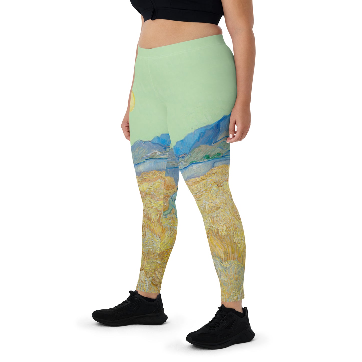 Van Gogh wheat field with a reaper Leggings