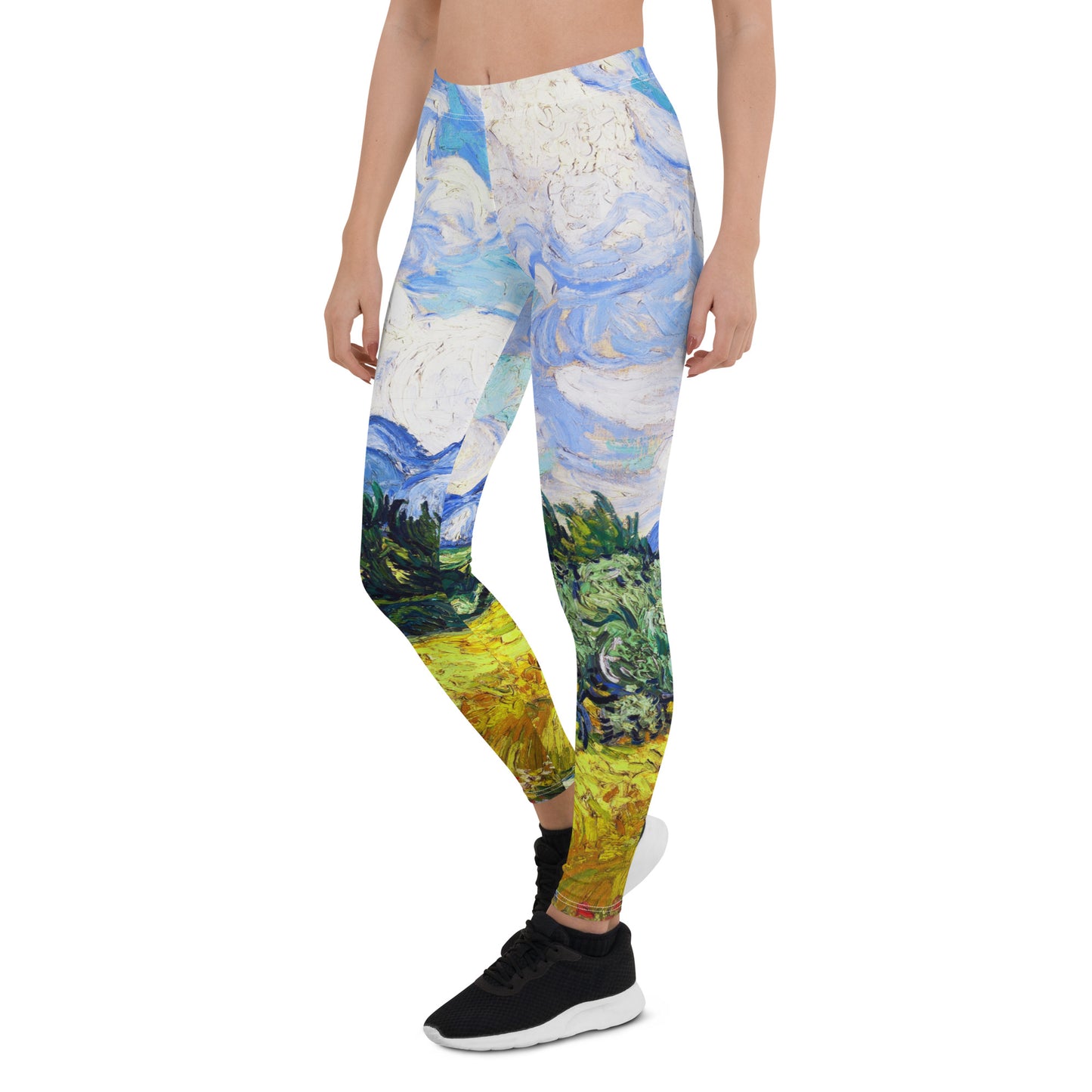 Wheat Field with Cypresses Leggings