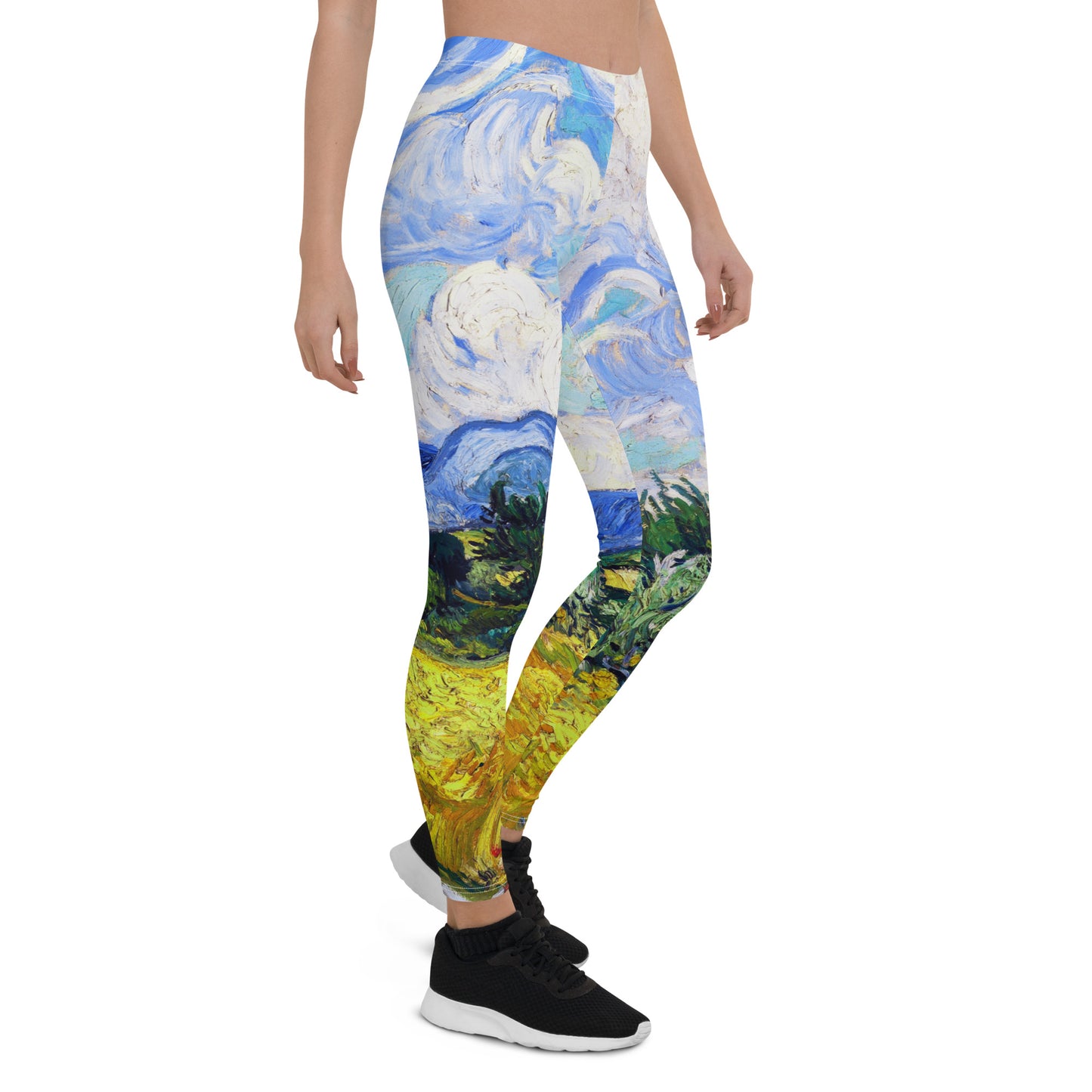 Wheat Field with Cypresses Leggings