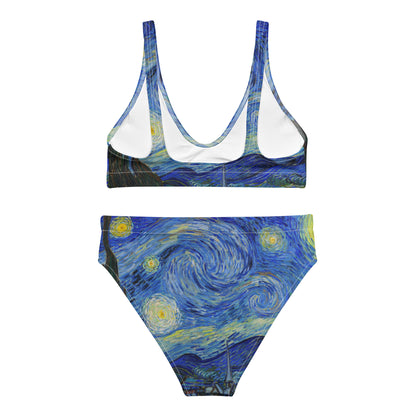 Vincent van Gogh The Starry Night high-waisted bikini