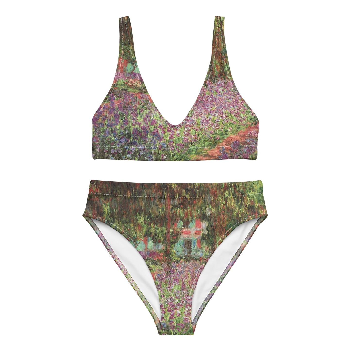 Claude Monet The Artist's Garden at Giverny high-waisted bikini