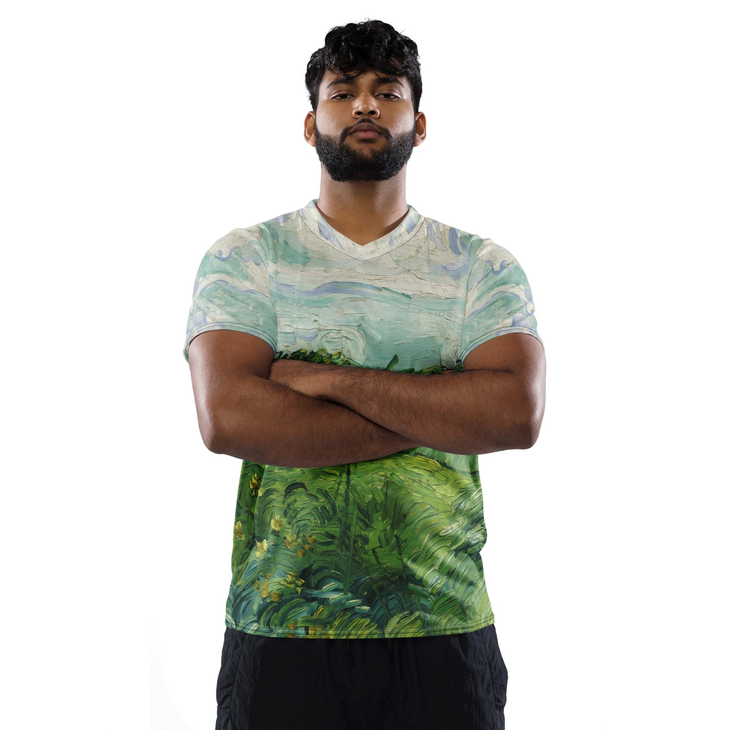 Van Gogh Green Field unisex sports jersey