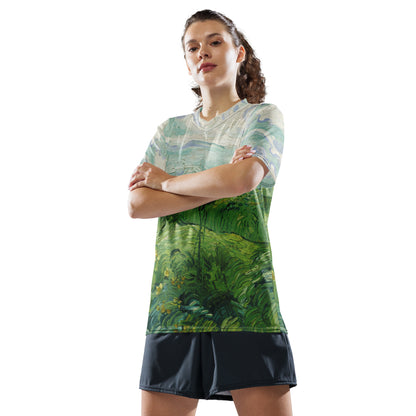 Van Gogh Green Field unisex sports jersey