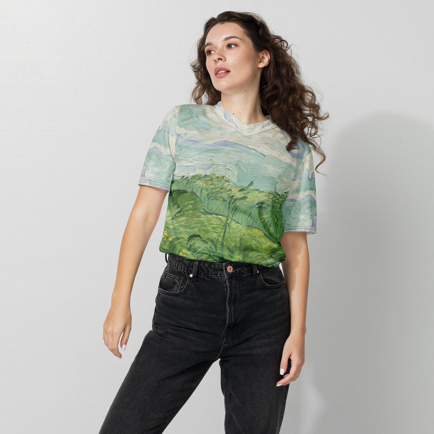 Van Gogh Green Field unisex sports jersey