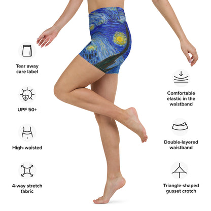 Starry Night Yoga Shorts