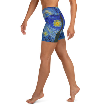 Starry Night Yoga Shorts