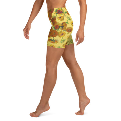 Sunflowers Yoga Shorts