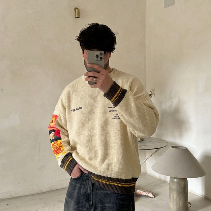 Van gogh retro sweater