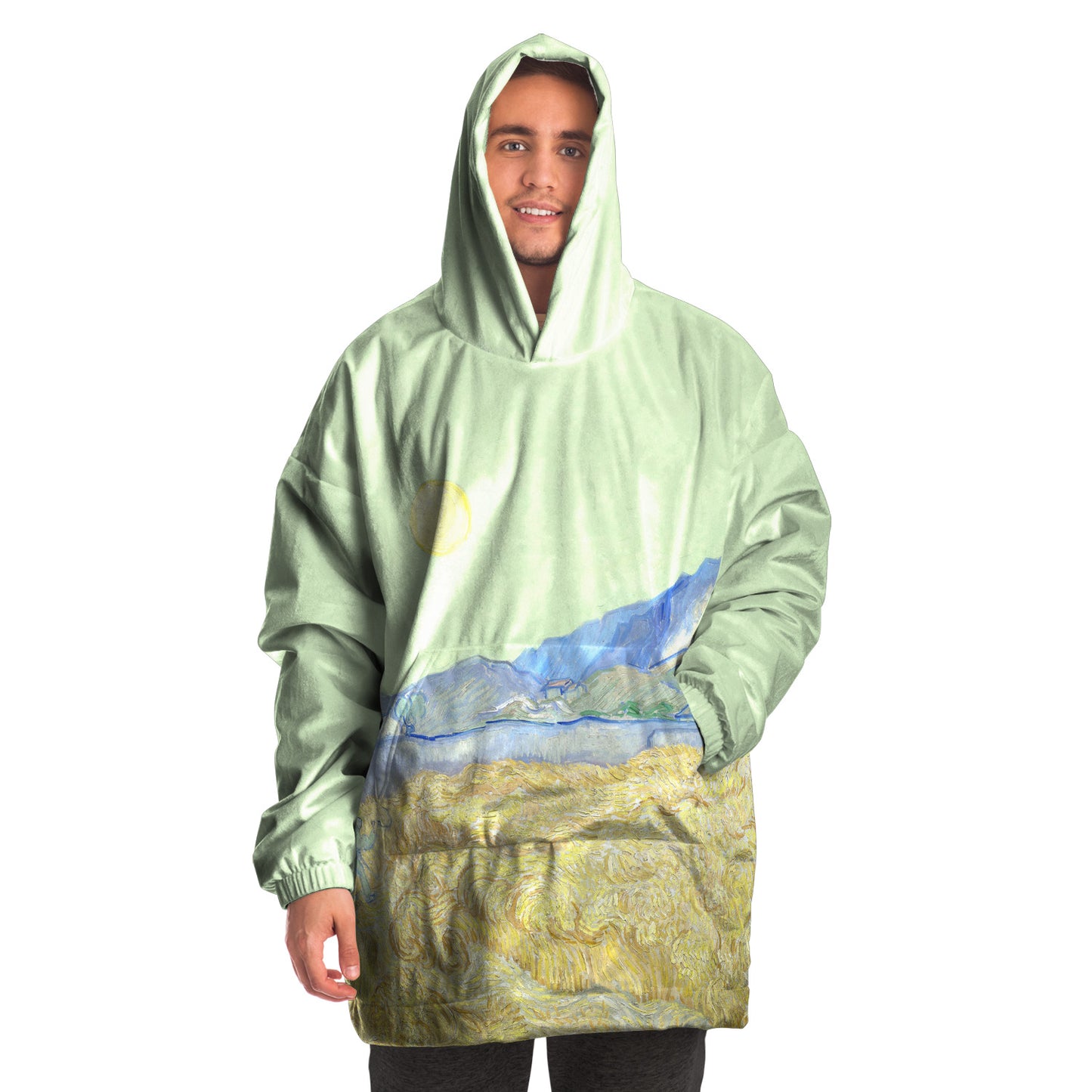 Wheatfield with a reaper van Gogh Snug Hoodie