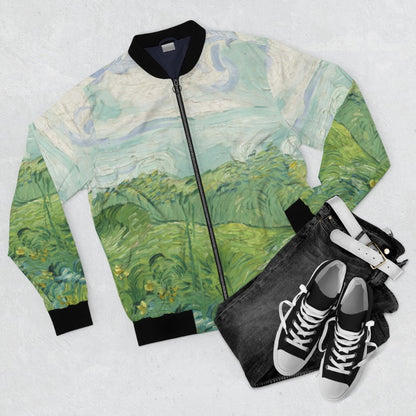 Van Gogh green wheat field Bomber Jacket