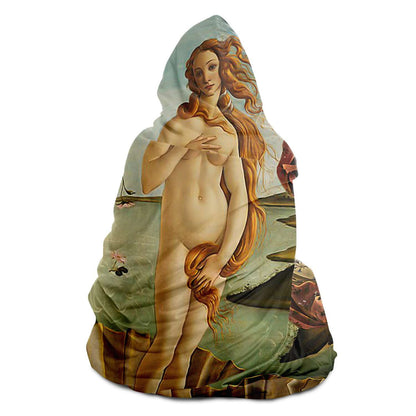 Botticelli The birth of venus Hooded Blanket