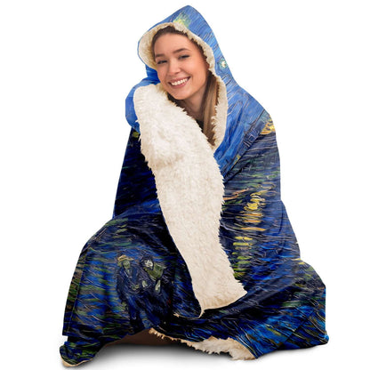 Van Gogh Starry Night Hooded Blanket