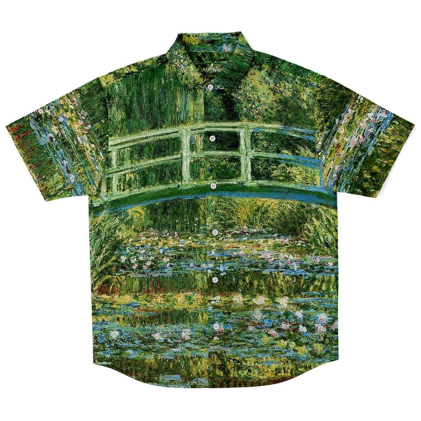 THE WATER LILY POND MONET BUTTONED SHIRT