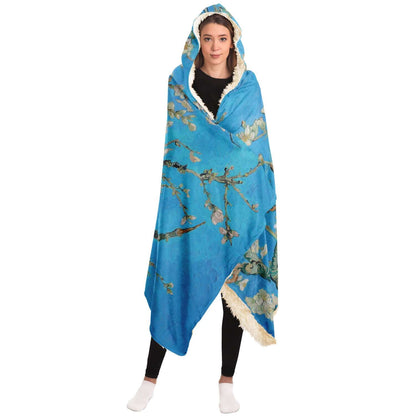 Van Gogh Almond blossoms Hooded Blanket