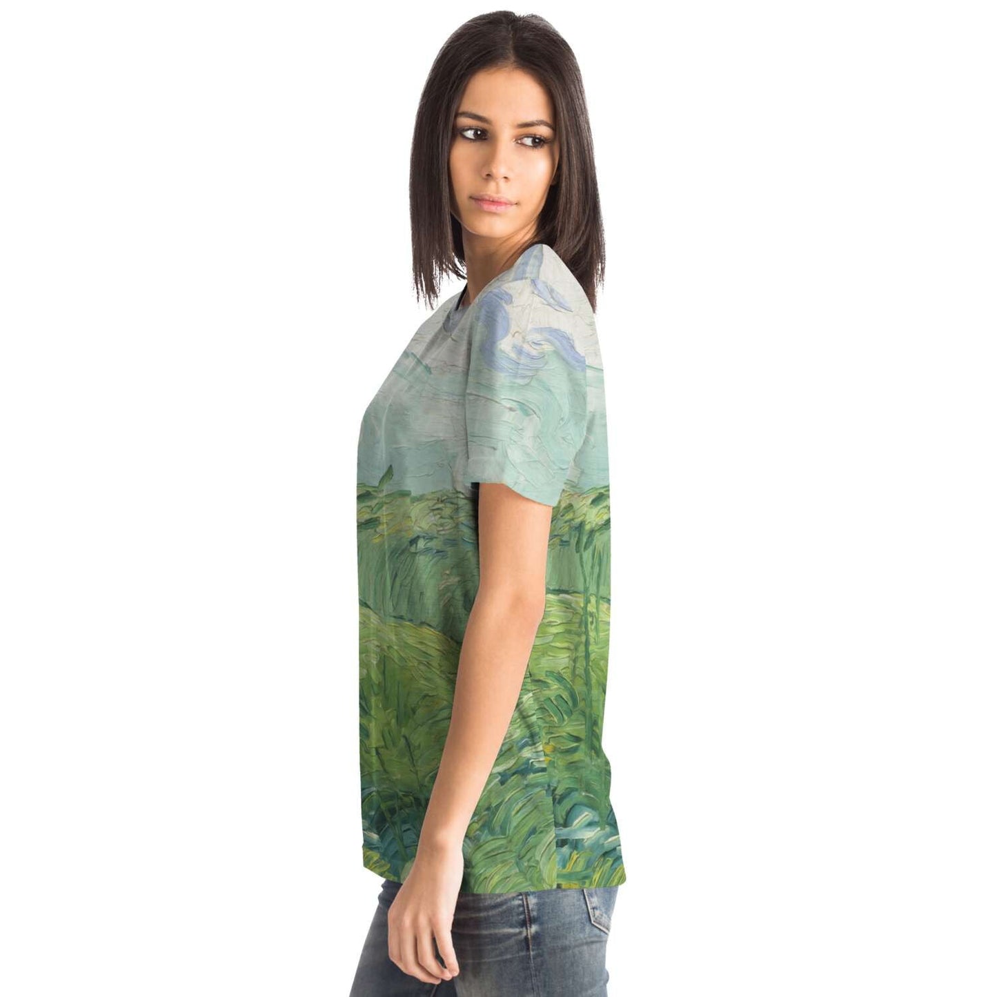 Van gogh green field T-shirt