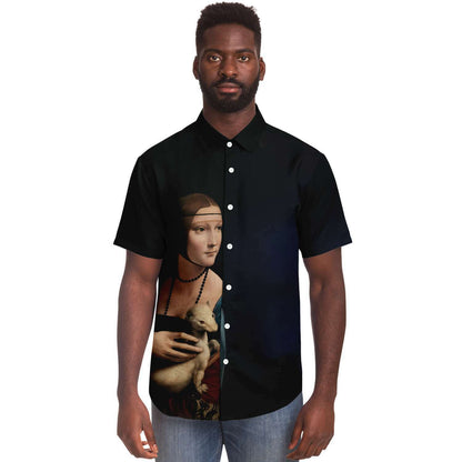 Leonardo da Vinci Lady with an Ermin BUTTONED SHIRT