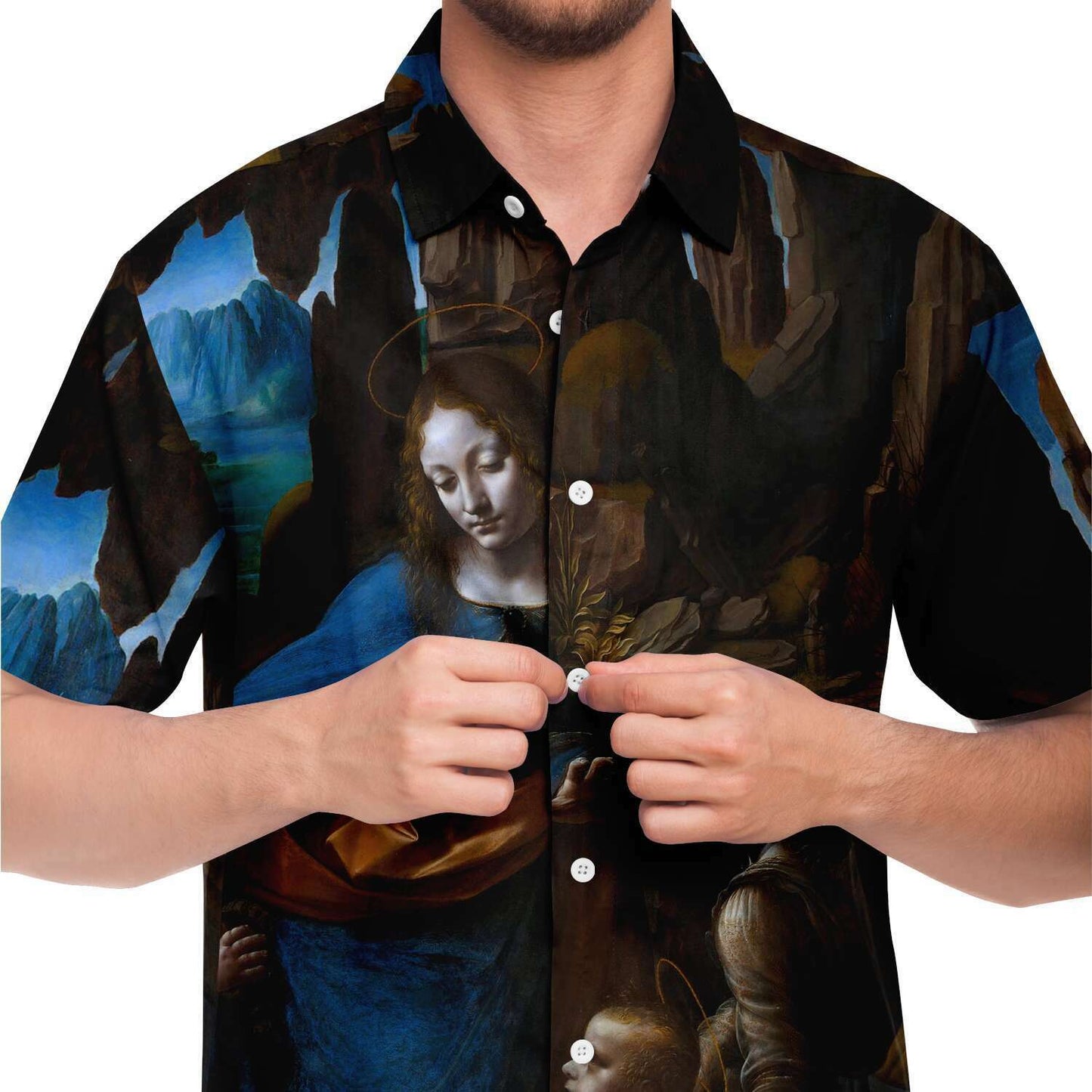 Leonardo Da Vinci Virgin Of The Rocks BUTTONED SHIRT