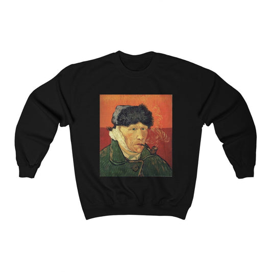 Vincent van Gogh Self-Portrait with Bandaged Ear and Pipe Sweatshirt