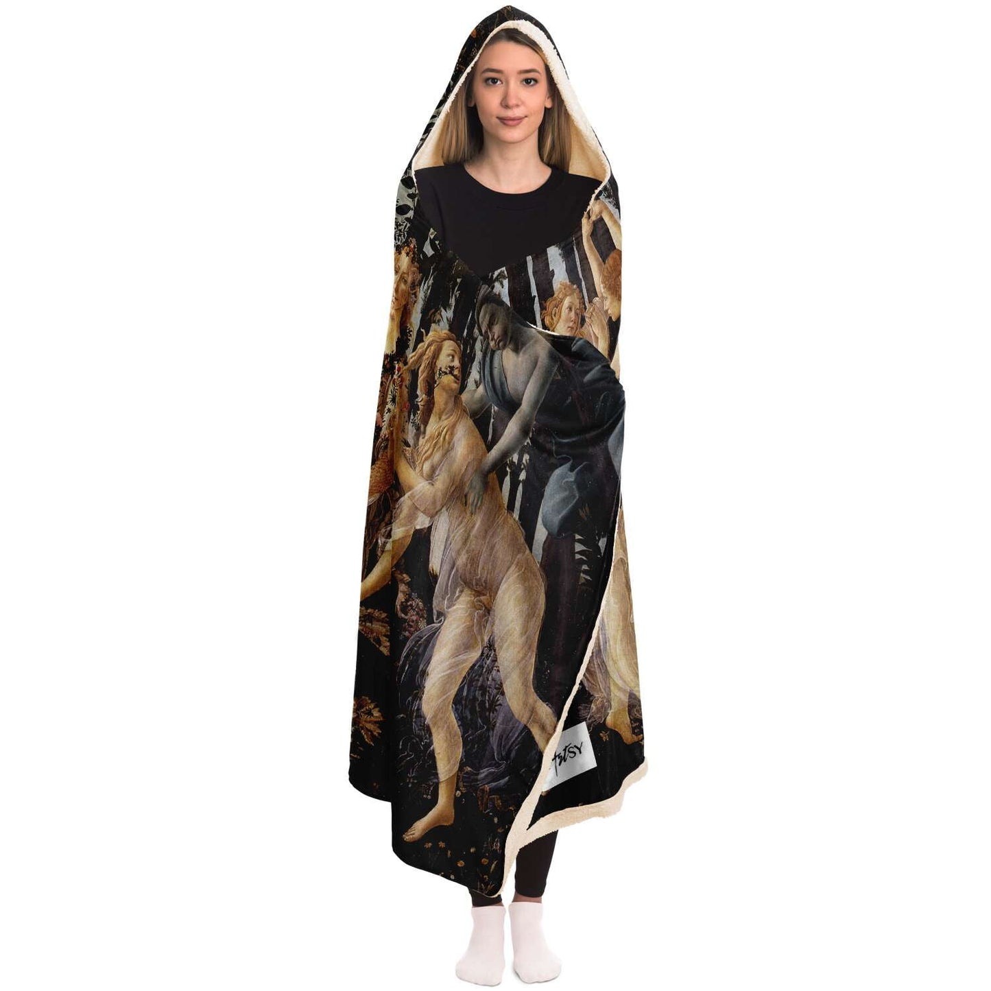 Botticelli Primavera Hooded Blanket