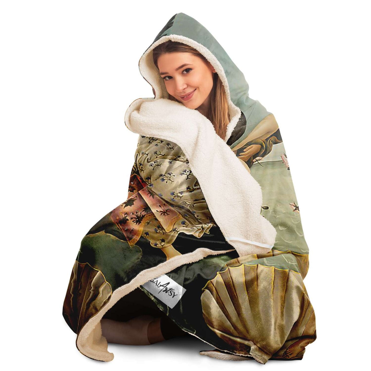 Botticelli The birth of venus Hooded Blanket