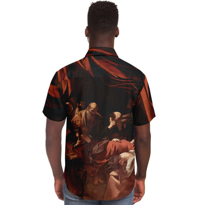 CARAVAGGIO DEATH OF THE VIRGIN BUTTONED SHIRT
