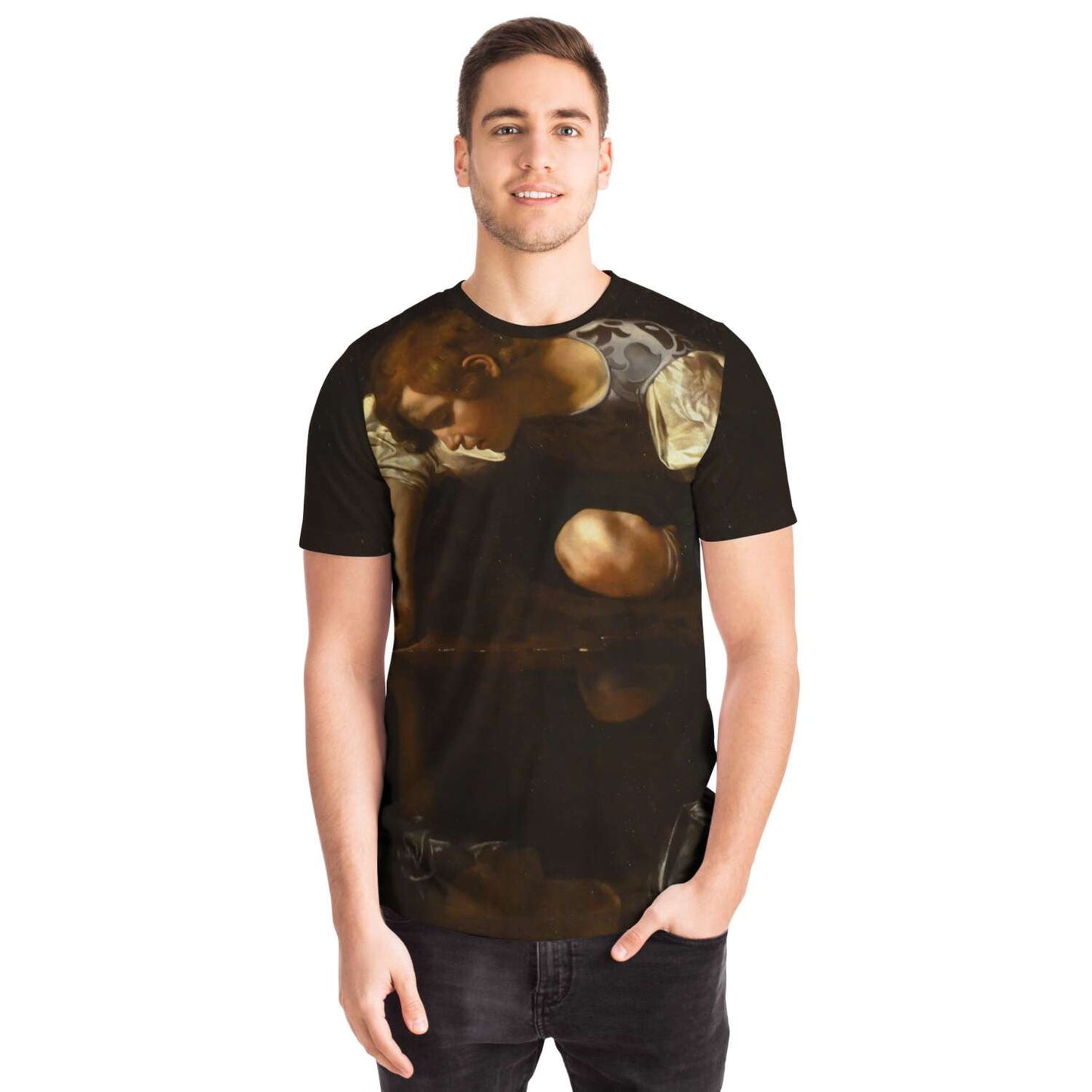 Narcissus Caravaggio t-shirt