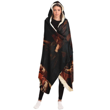 CARAVAGGIO Death of the virgin Hooded Blanket