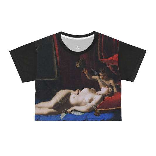 Venus and Cupid Artemisia Gentileschi Crop Top