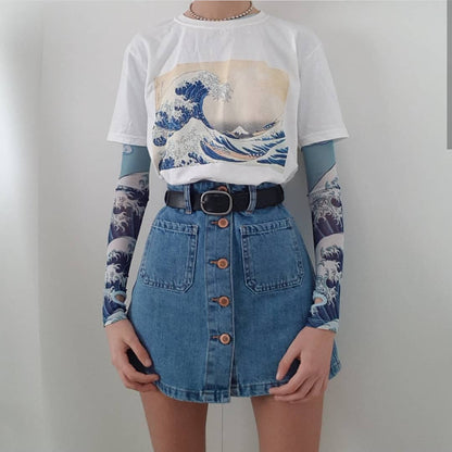 The great wave off kanagawa t-shirt