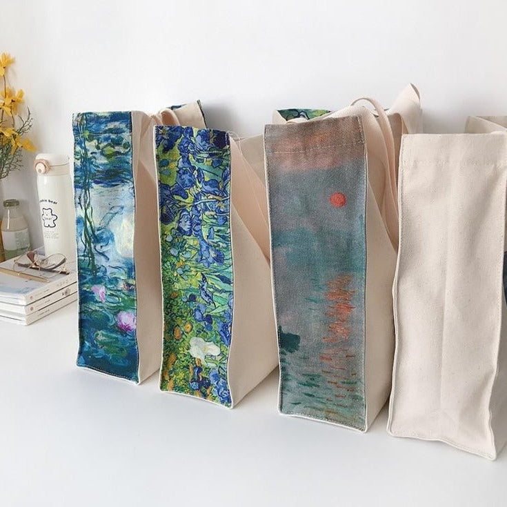 Claude monet Aesthetic tote bags