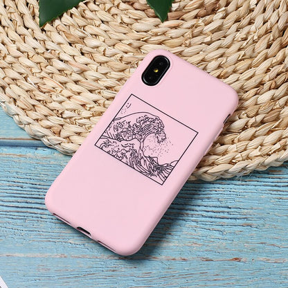 The Great Wave off Kanagawa matte iPhone cover