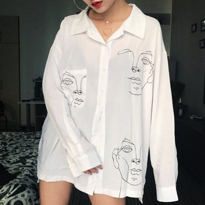 Line art faces Shirt