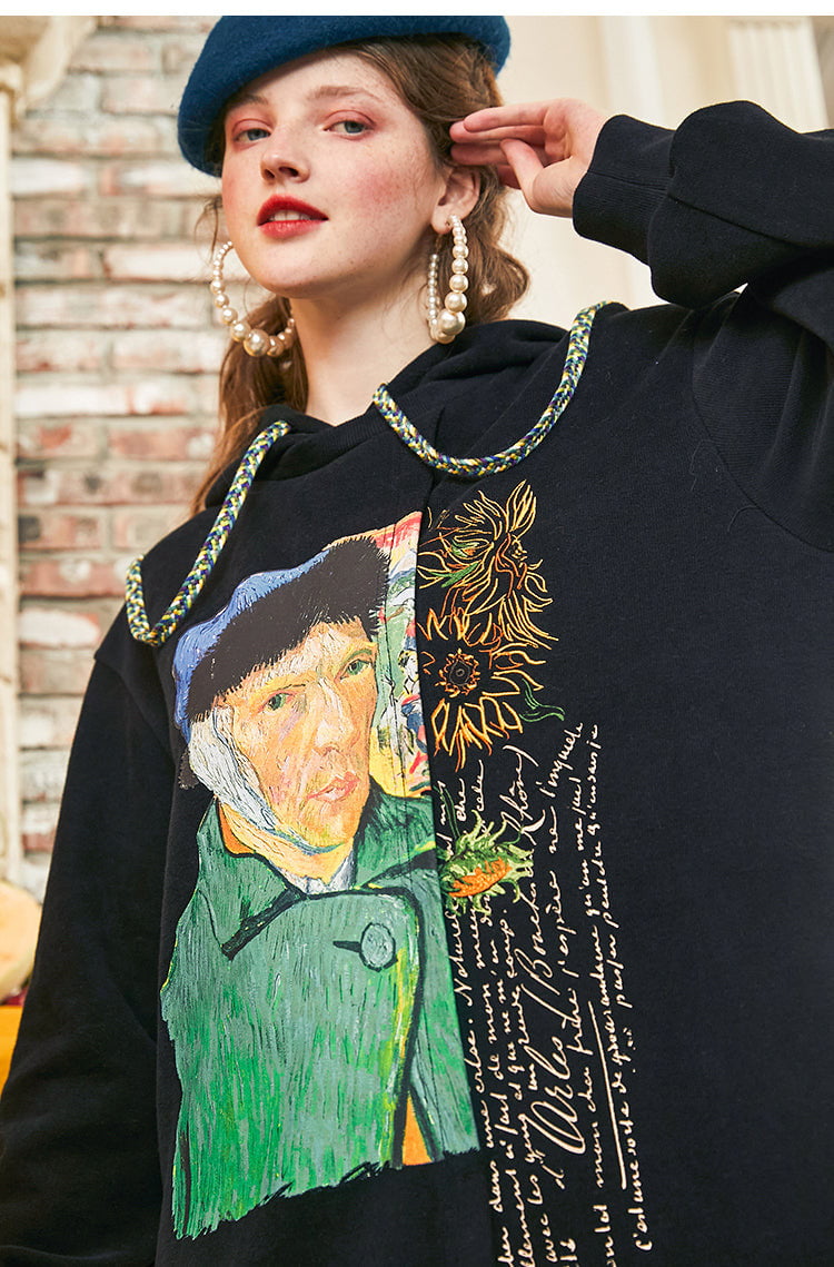 Van Gogh hooded dress