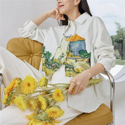 Van Gogh Cottage Loose shirt