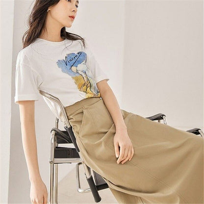 Peasant Woman Bruising Flax T-shirt