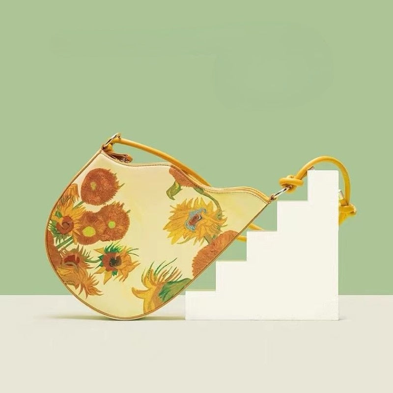 Van Gogh sunflowers Saddle Bag