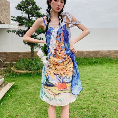 Van Gogh Collage summer dress