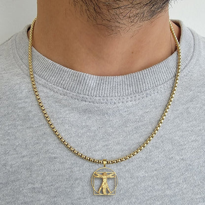 Da Vinci Vitruvian Man Necklace